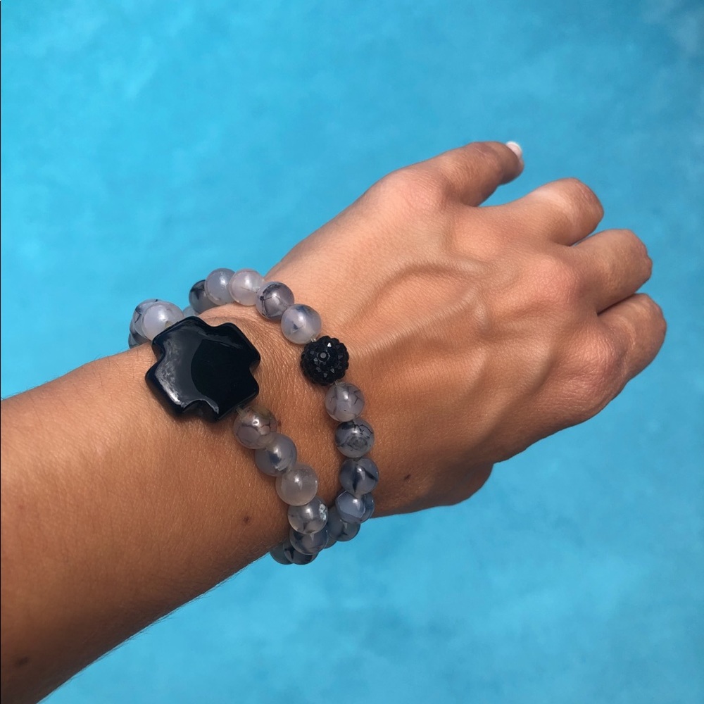 One of a Kind Marbled Bead Bracelet